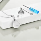 Silver Crystal Keepsake Urn Necklace